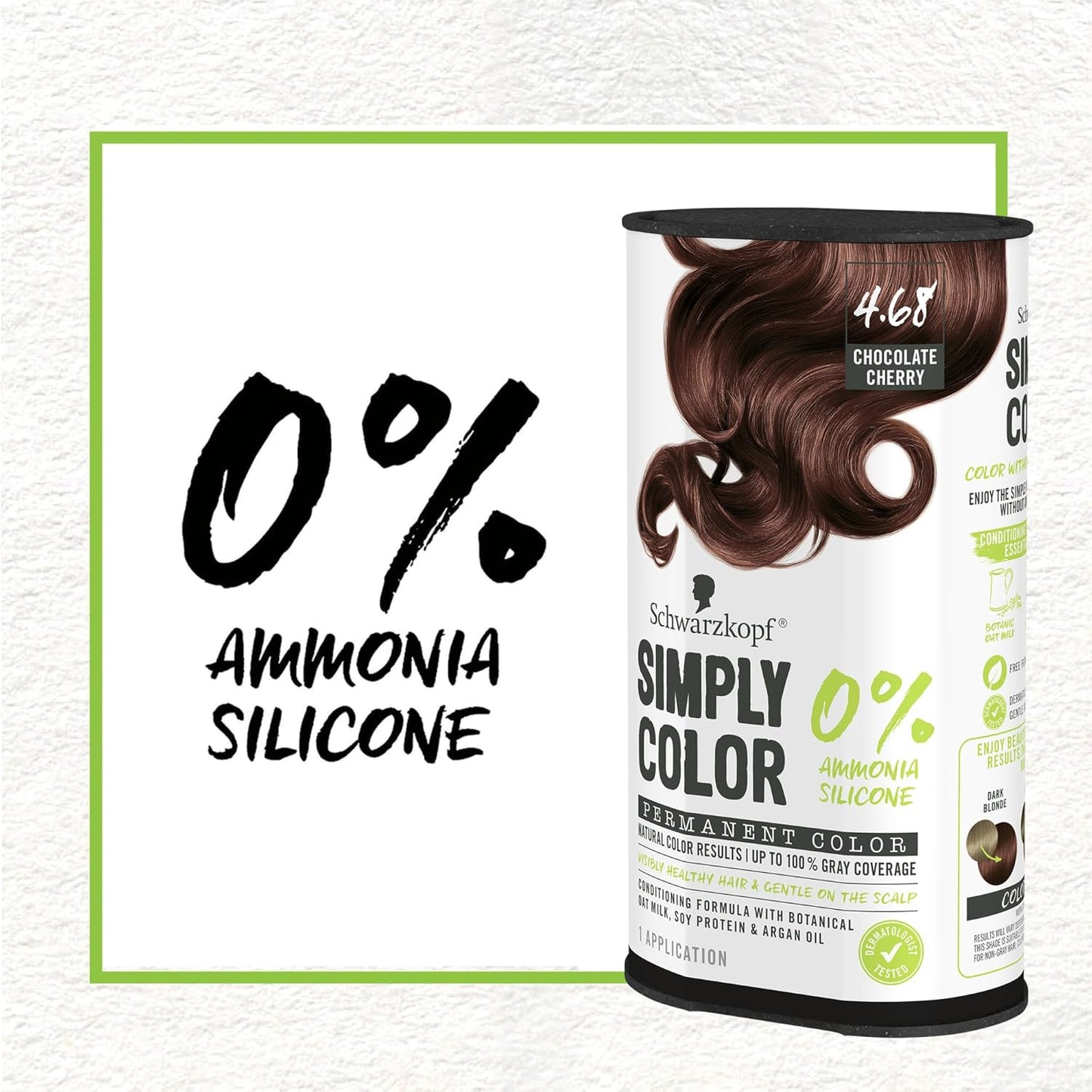 Schwarzkopf Simply Color Permanent Hair Dye - 4.68 Chocolate Cherry | Long-Lasting, Nourishing Formula, No Ammonia