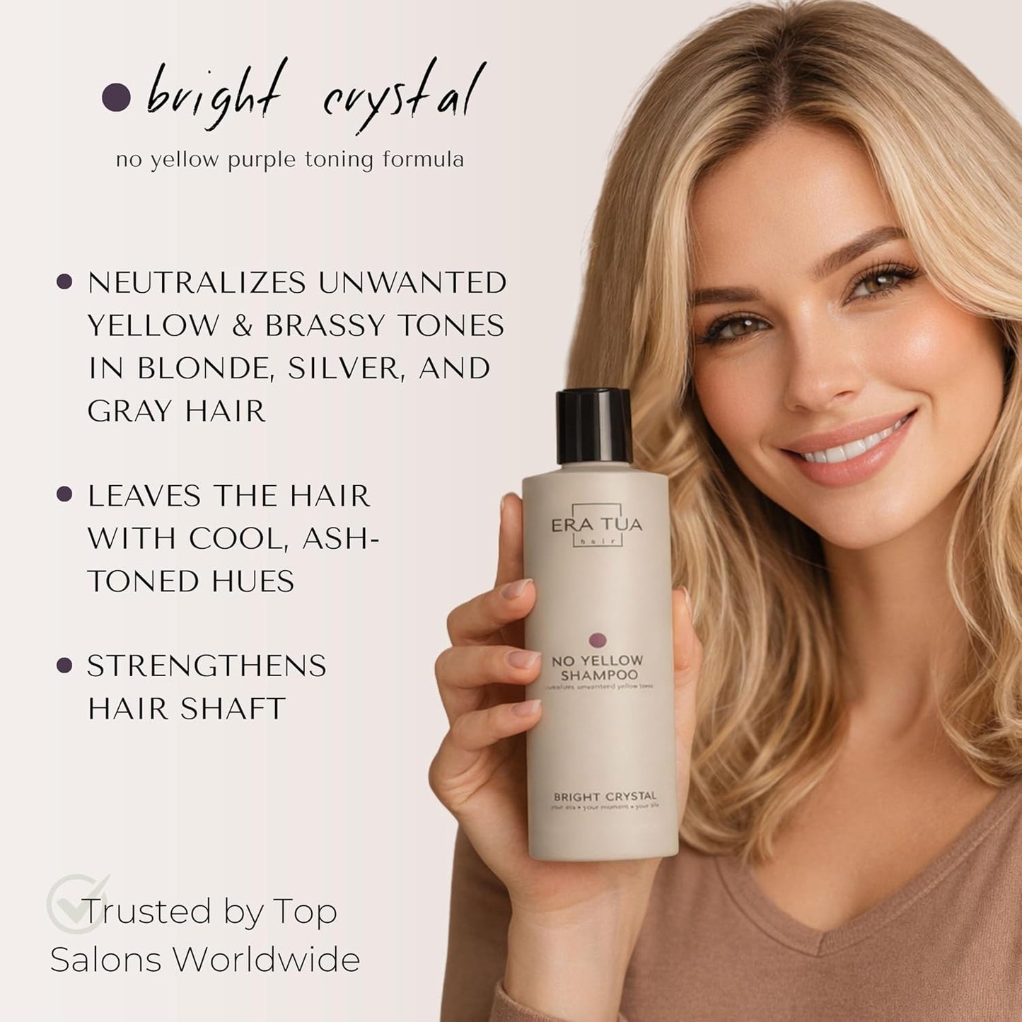 Skiennix No-Yellow Toning Purple Shampoo - Neutralizes Yellow Tones in Blonde & Silver Hair | 250 ml