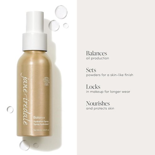 Jane Iredale Balance Hydration Spray - Natural Moisture-Locking Facial Mist | Tones Skin & Sets Makeup