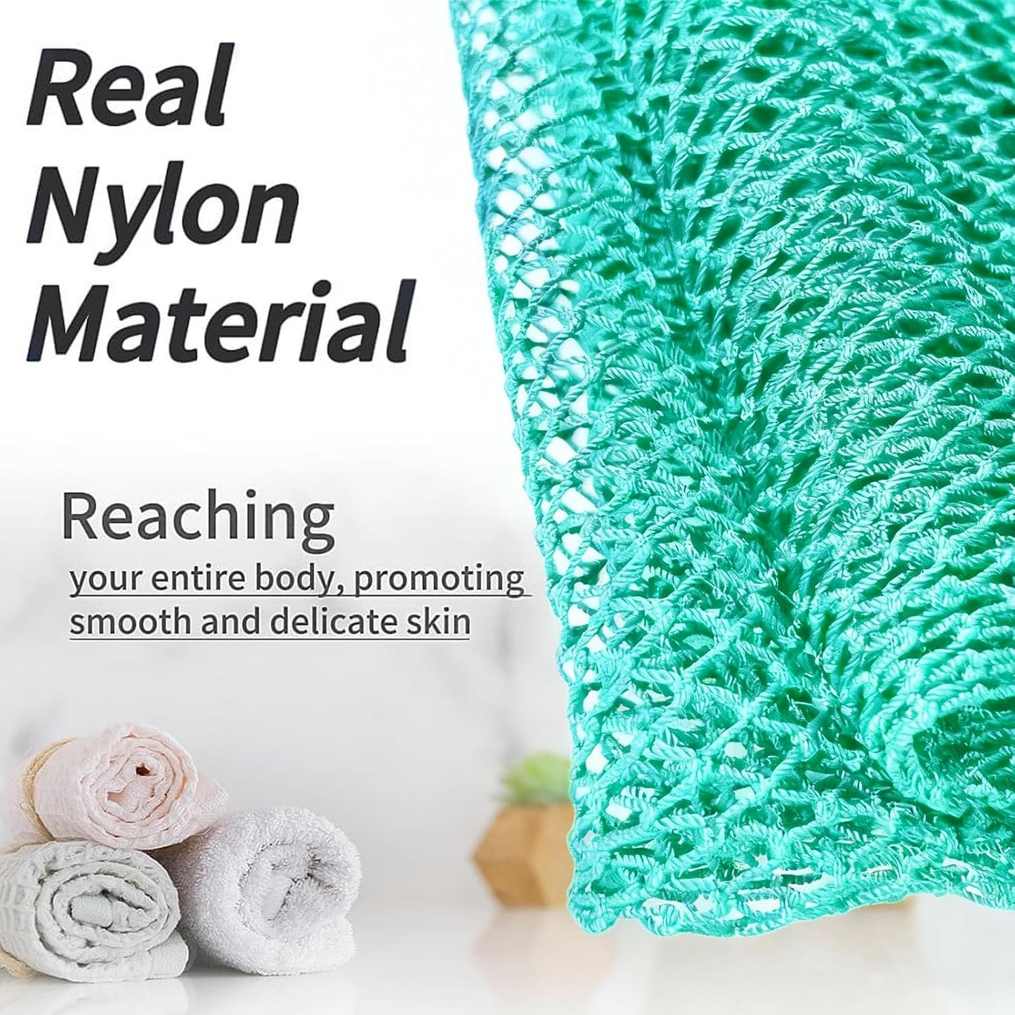 SPMKTBOZAI African Net Sponge - Authentic Exfoliating Bath Scrubber | Mint Green Body Exfoliator