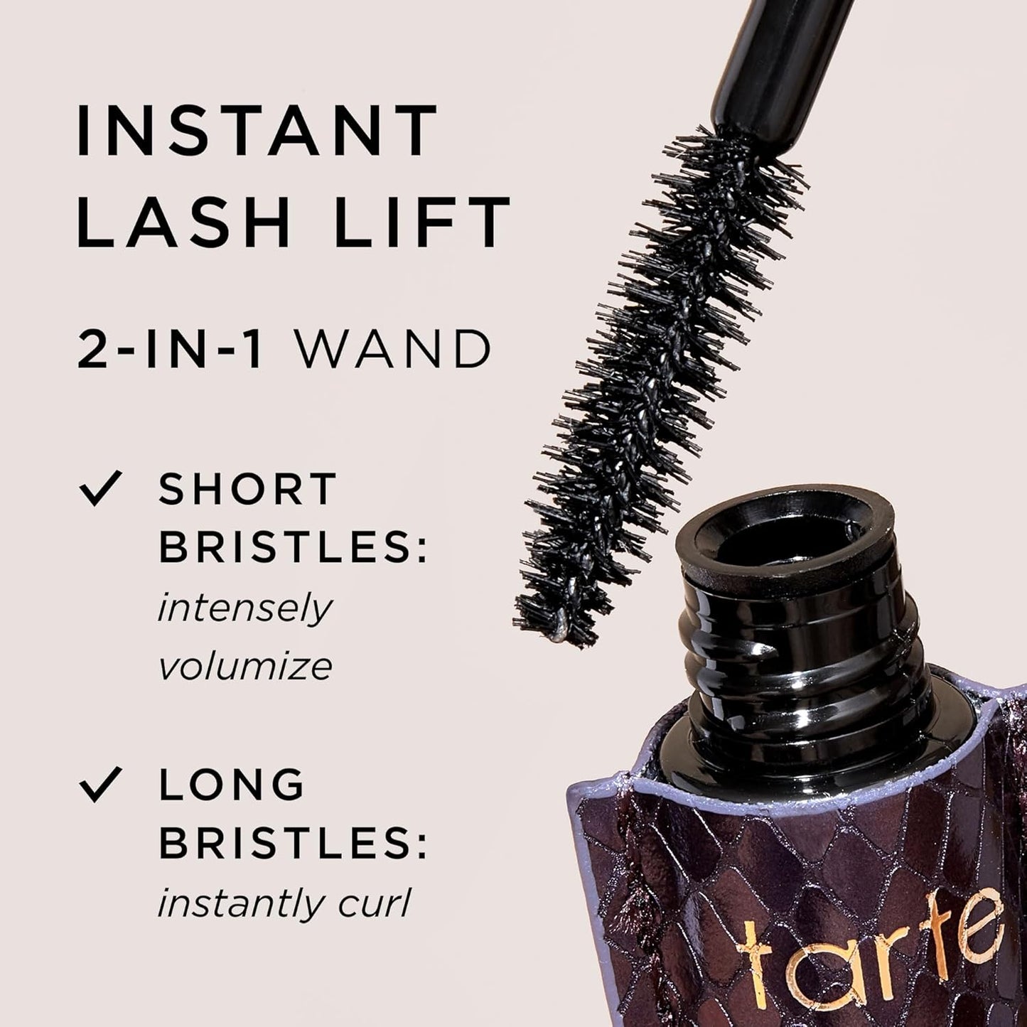 Tarte Lights, Camera, Lashes 4-in-1 Mascara - Volume, Length, Curl & Conditioning for Fuller Lashes | Vegan & Cruelty-Free