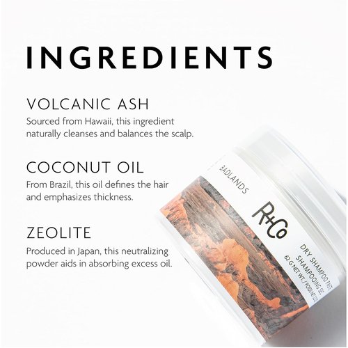 R+Co Badlands Dry Shampoo Paste - Texture & Oil Absorption | Matte Finish for Effortless Styling