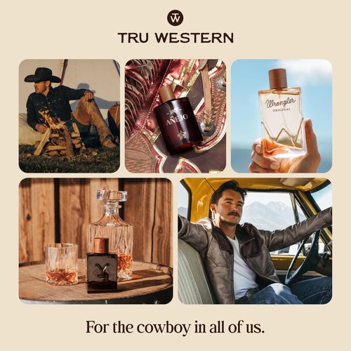 Tru Western Yellowstone Ride Men’s Handcrafted Cologne Spray for Men, Raw Bergamot, Smoked Whiskey, Charred Vanilla & Rough‑Cut Tobacco, 3.4 fl oz (100 ml)
