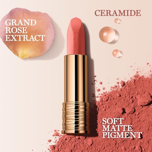 Lancôme L'Absolu Rouge Intimatte Hydrating Matte Lipstick - Buildable, Lightweight Formula for 24HR Comfort