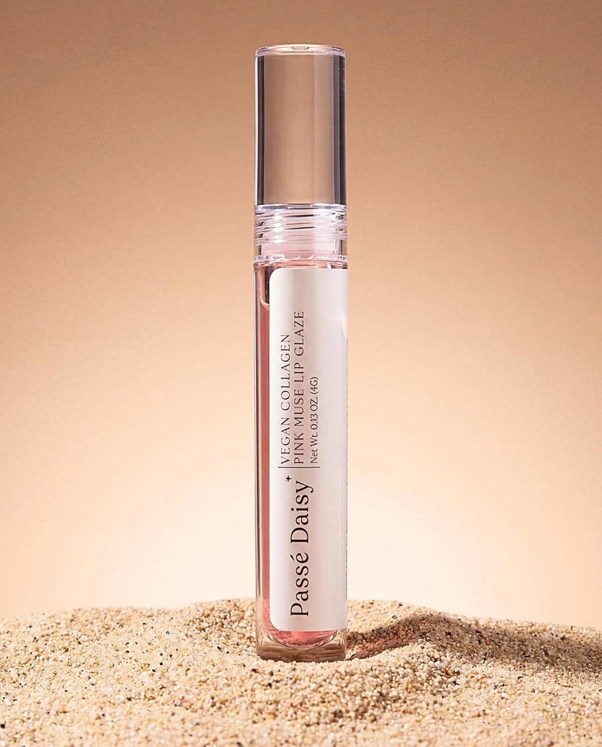 Skiennix Vegan Collagen Lip Glaze Balm - Pink Muse Full-Size Silky Sheer Gloss for Hydrating Shine | Sulfate & Paraben Free