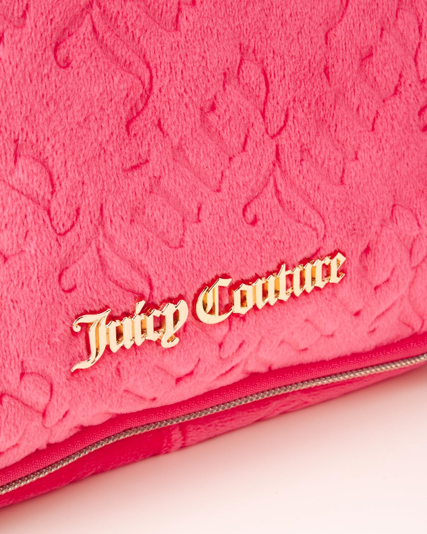 Juicy Couture Women's Cosmetics Bag - Hanging Travel Makeup and Toiletries Kit - Makeup Accessories Organizer Case with Hook, Size One Size, Peach