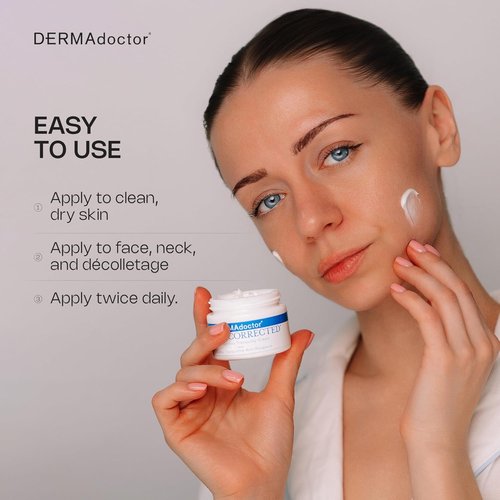 DERMAdoctor Hyaluronic Acid Moisturizer - Hydrating Face Cream with Redness Relief & Squalane - 1.7oz