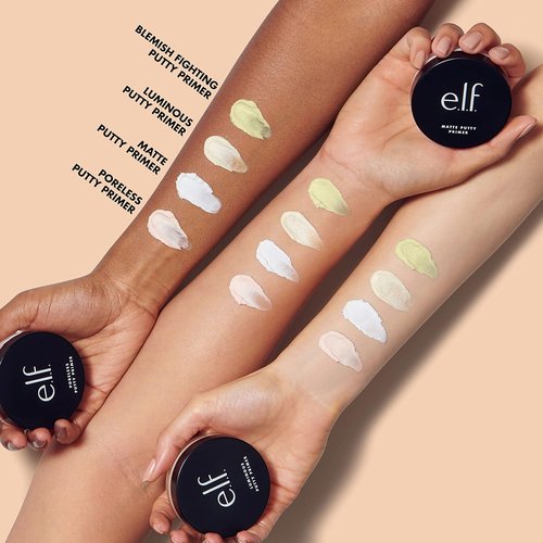 e.l.f. Acne Fighting Putty Primer - 1.8% Salicylic Acid Formula to Reduce Breakouts & Minimize Pores | 0.74 Oz (21g)