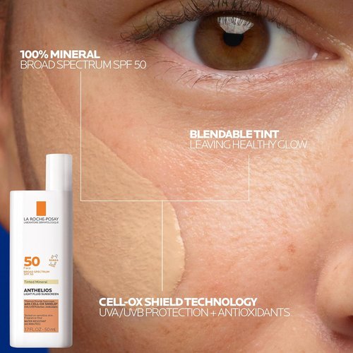 La Roche-Posay Anthelios Tinted Sunscreen SPF 40+ & UV Pro-Sport Sunscreen SPF 50 - Daily Body & Face Protection