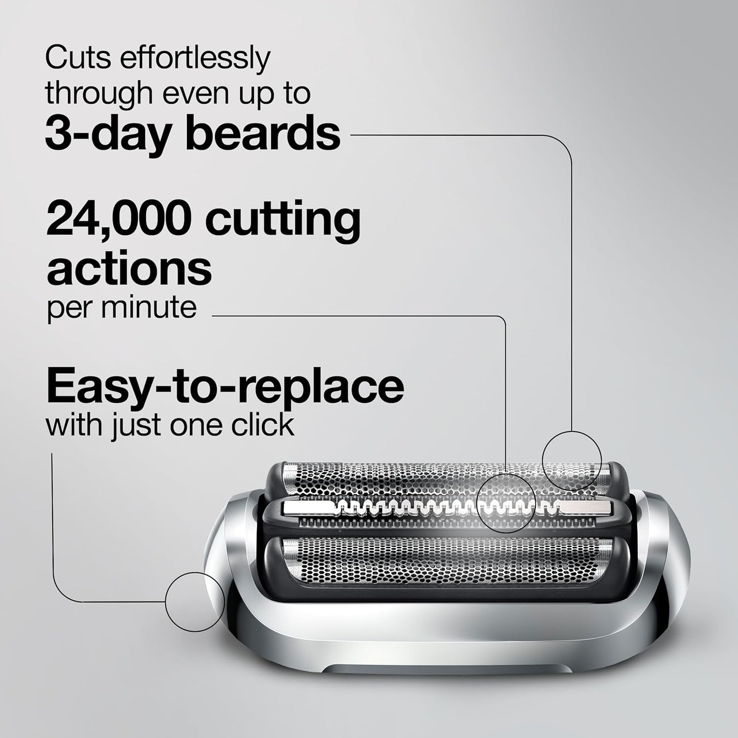 Braun Series 7 Electric Shaver Replacement Head - Compatible with 7020s, 7025s, 7085cc | Pack of 2