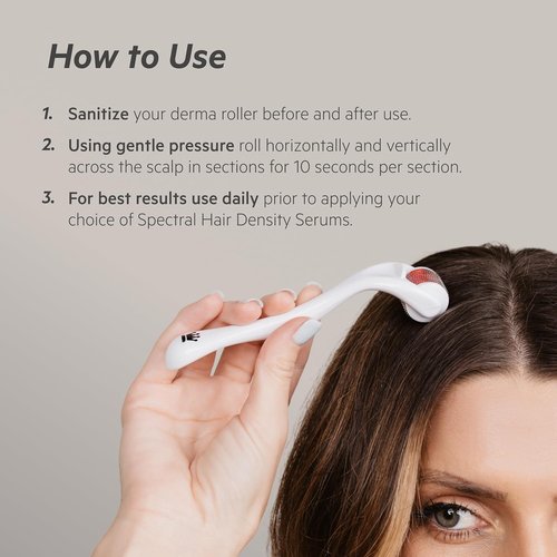 DS Labs StimuROLLER Scalp Roller - 0.25 mm Micro Needle for Scalp Care | Stainless Steel Precision Tool