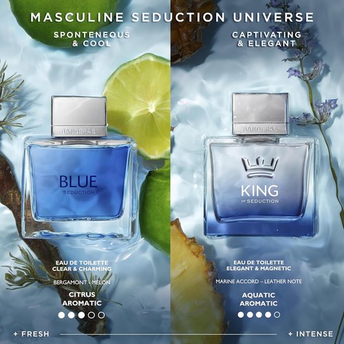 King of Seduction Eau de Toilette by Banderas - Captivating Fragrance for Men | 3.4 oz