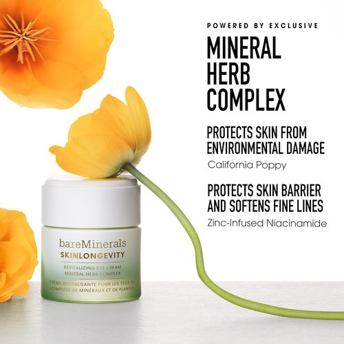 bareMinerals Skinlongevity Eye Cream - Revitalizing Formula for Brighter, Firmer Under-Eyes | Reduces Puffiness & Dark Circles