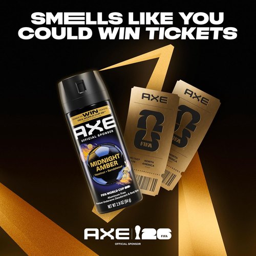 AXE Fine Fragrance Body Spray - Midnight Amber | 72-Hour Freshness, Aluminum-Free, 2.9 oz