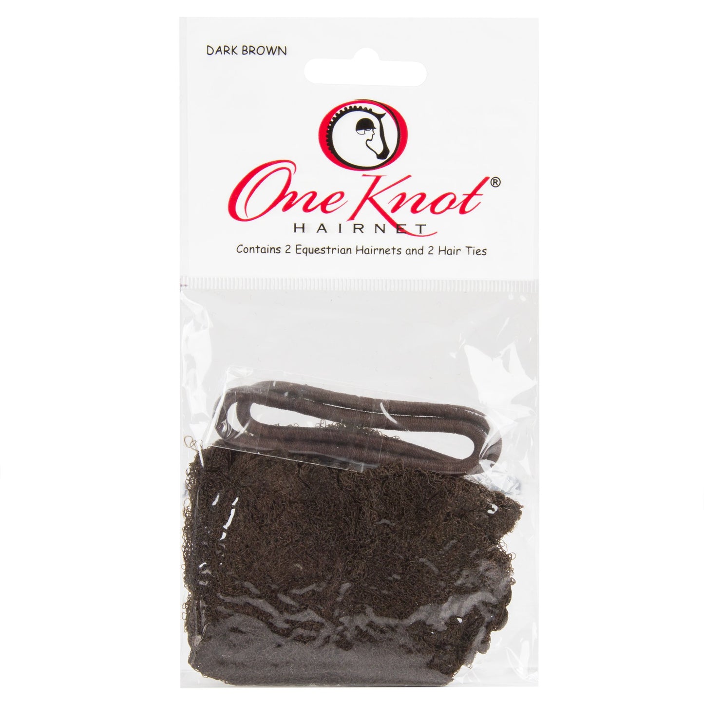 One Knot Hairnet with 2 Comfort Equestrian News and 1 Matching Headband, Dark Brown