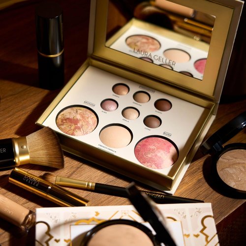 Laura Geller New York Baked Palette - Tuscan Dreams - Full Size with Bronzer, Blush, Highlighter & 6 Eyeshadows - Travel-Friendly