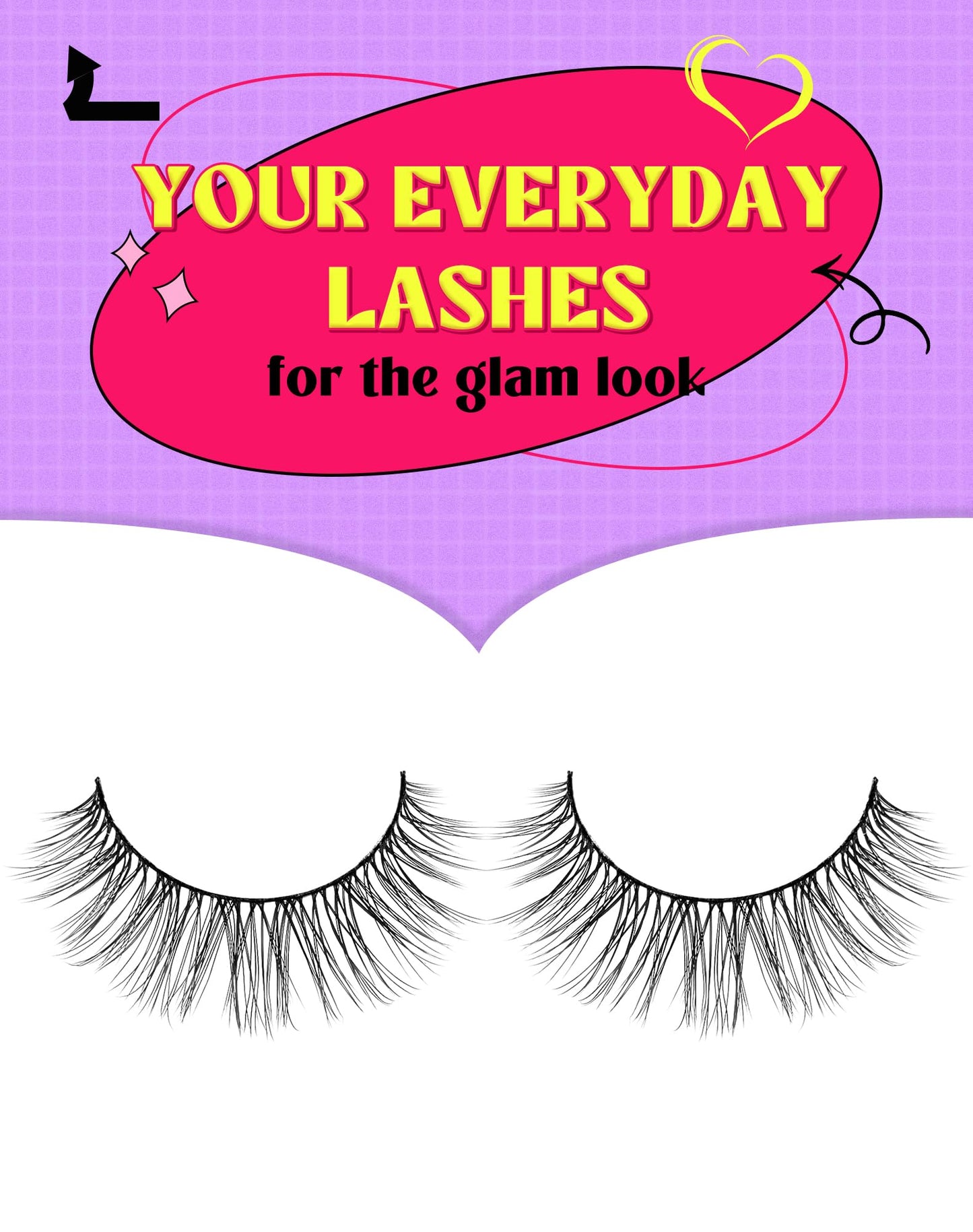 Onlyall Lashes Mink False Eyelashes Natural Wispy Lashes Soft Faux Mink Lashes Fluffy False Lashes DK72