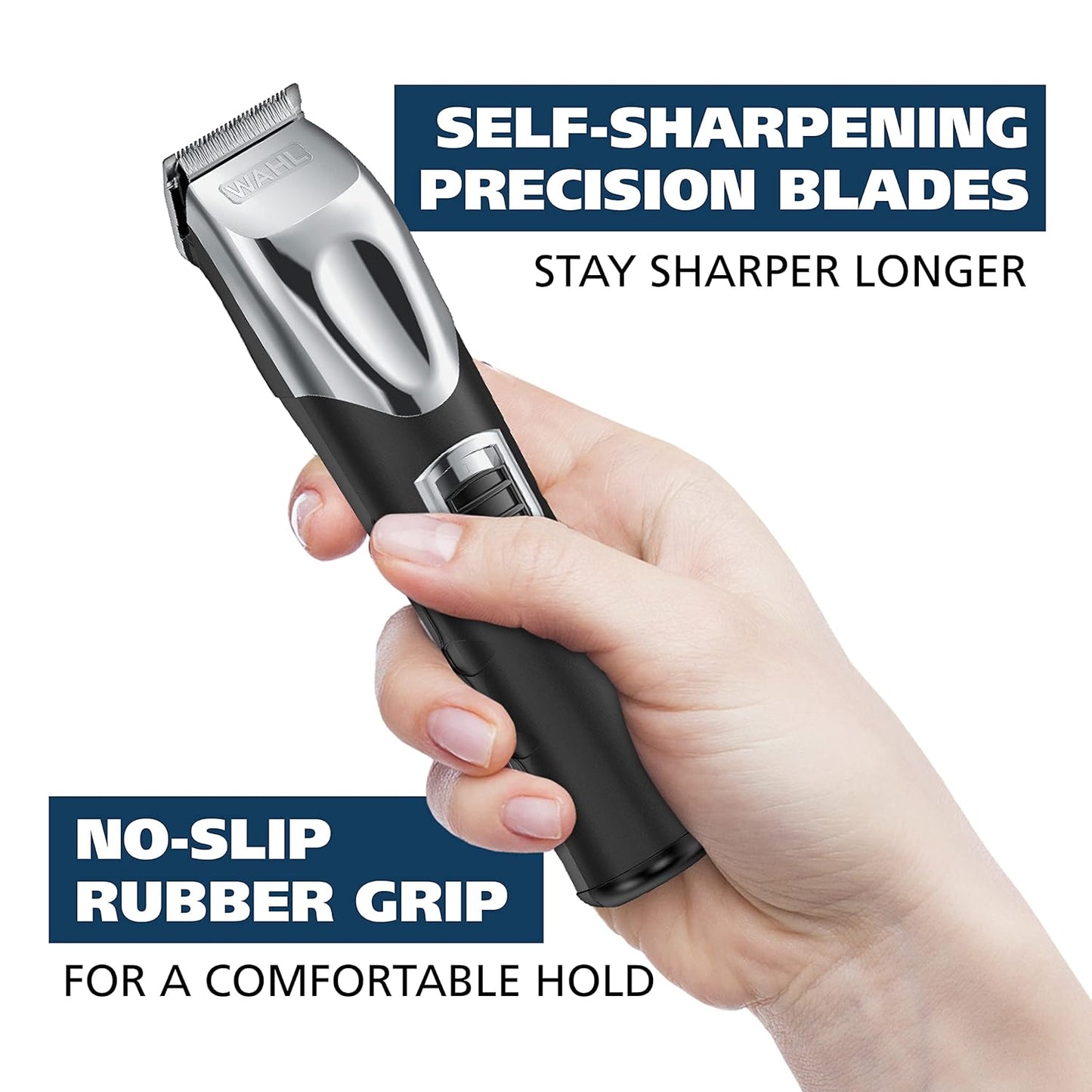 Wahl USA Beard Trimmer - Rechargeable Lithium Ion All-in-One with Detail & Ear/Nose Hair Attachment | Model 9854-600B