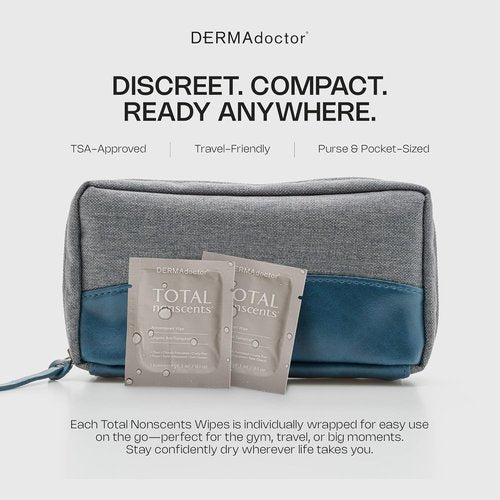 DERMAdoctor Deodorant Wipes - Refreshing Antiperspirant Wipes for Hyperhidrosis | 30 Individually Wrapped Wipes
