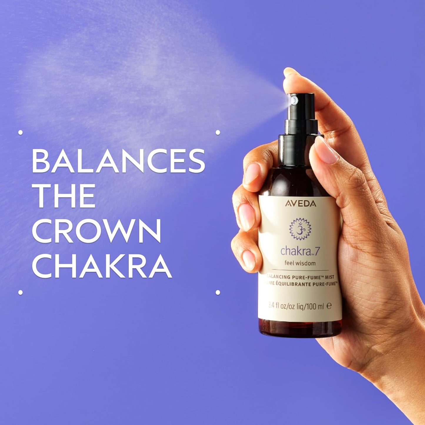 Aveda Chakra 7 Balancing Pure-Fume Mist - Body & Room Spray for Crown Chakra | 3.4 Fl Oz