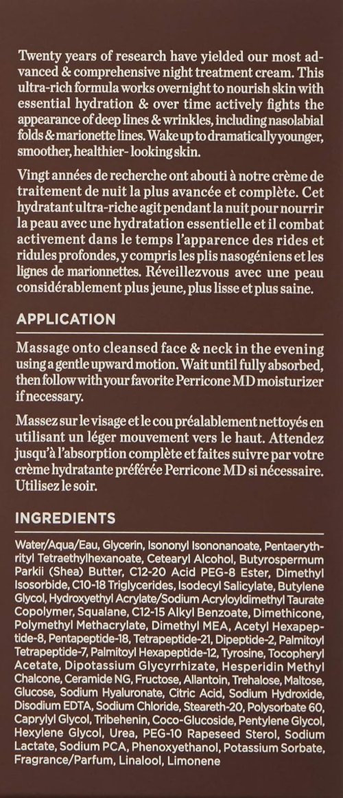 Perricone MD Neuropeptide Night Cream - Anti-Aging Hydration | 2.5 fl. oz.