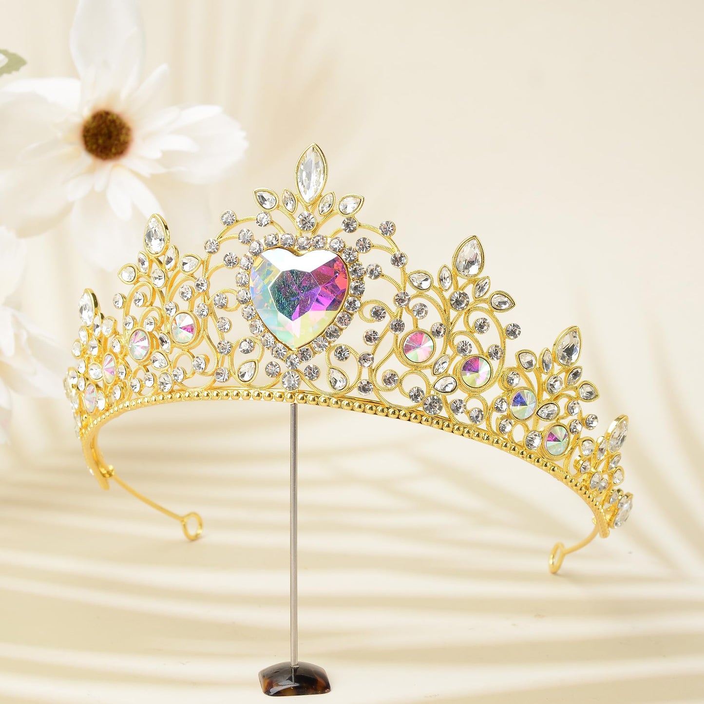 S SNUOY Tiaras and Crowns for Women Crystal Queen Crowns Rhinestone Princess Tiaras Hair Accessories for Bridal Birthday Prom Party - June Moonstone