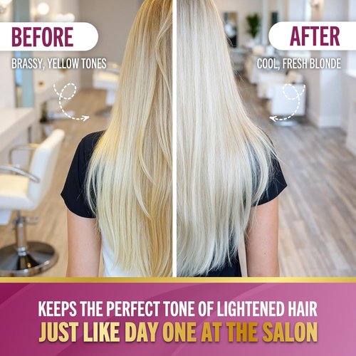 Jenoris Silver Purple Shampoo - Neutralizes Yellow & Brassy Tones for Blonde & Gray Hair | 16.9 Fl Oz