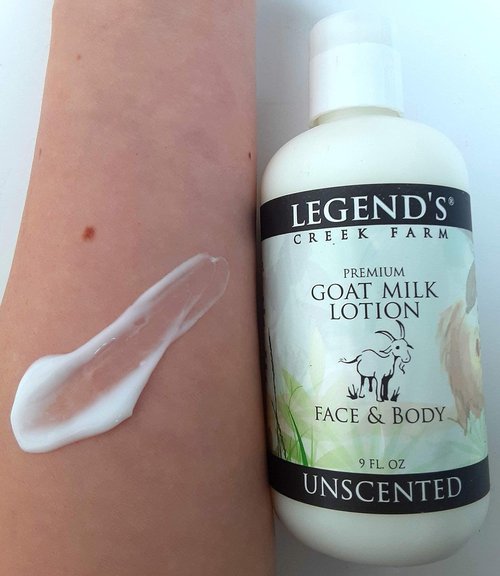 Legend's Creek Farm Goat Milk Lotion - Moisturizing Body Lotion with Shea Butter & Aloe | 9 oz Unscented