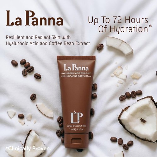 Coffee & Coconut Milk Hydrating Body Cream with Vitamin E – Rich Moisturizer, Radiant Skin - Fast-Absorbing, Non-Greasy Velvet Glow Lotion - Nourishing Vegan & Cruelty-Free Skin Care, 5 fl oz