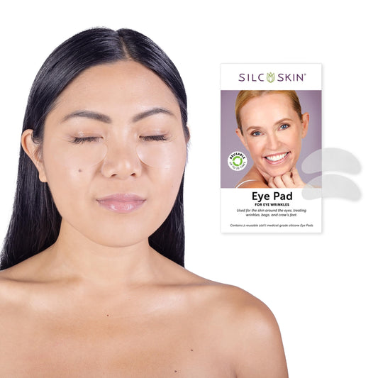 SilcSkin Silicone Eye Pads - Reusable Overnight Eye Patches, Medical-grade Silicone for Fine Lines, Crepey Skin, and Puffiness - 20 Day Supply