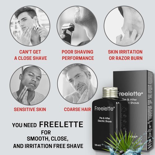 Freelette After Shave Lotion - Smooth Irritation-Free Shaving Balm - Moisturizing Formula for Close Shaves