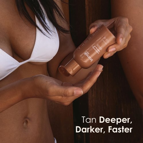 BRUNAE BODY® Dark Tanning Oil [FOR DARKER & FASTER TAN] - Accelerating Formula for Tanning Beds & Outdoor Sun - Tan Enhancer - 14+ Natural Oils with Buriti & Jojoba - 100% Vegan & Australian Made