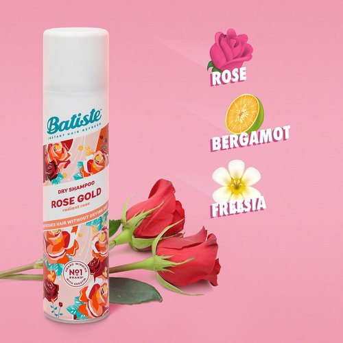 Batiste Dry Shampoo - Rose Gold Waterless Shampoo for Refreshing Hair & Absorbing Oil | 5.71 oz Bottle