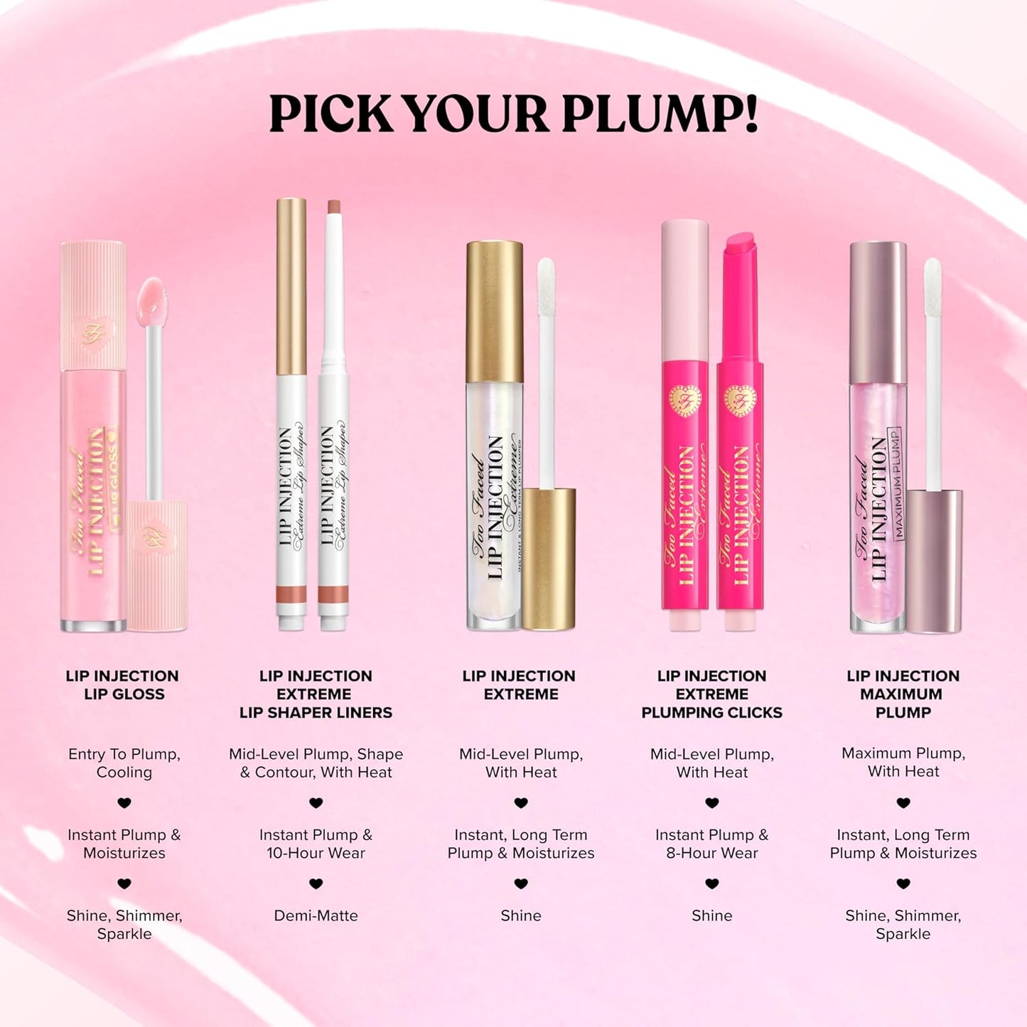 Too Faced Lip Injection Maximum Plump Gloss - Extra Strength Hydrating & Volumizing, 0.14 Fl Oz