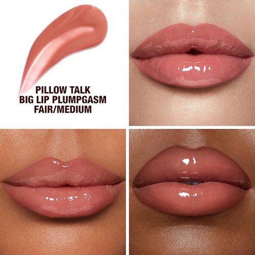 Charlotte Tilbury Big Lip Plumpgasm Lip Gloss - Hydrating Plumper with Hyaluronic Acid & Heat + Ice Technology - Perfect Gift Set