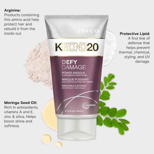 Joico Defy Damage KBOND20 Power Masque - Strengthen & Hydrate Hair | Color-Safe, Paraben-Free Formula