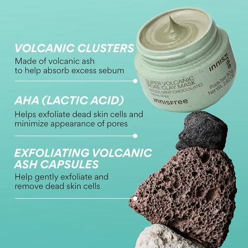 Innisfree Super Volcanic Clay Mask - Pore-Reducing & Sebum Control for Oily Skin | Limited Edition Gift Sets