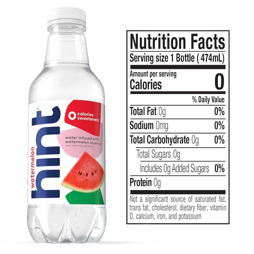 Hint Infused Bottled Water Variety Pack - Sugar-Free, Zero-Calorie Natural Flavors - 16 Fl Oz (Pack of 12)