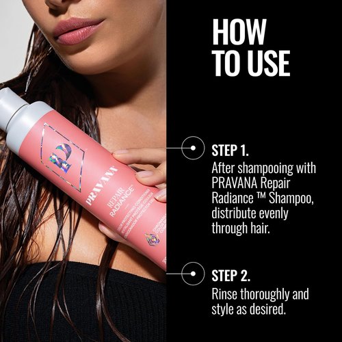 Pravana Repair Radiance Conditioner - Strengthens & Restores Damaged Color-Treated Hair | Reduces Breakage & Split Ends | Vegan & Paraben-Free