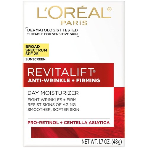 L'Oréal Paris Revitalift Face Moisturizer - Anti-Wrinkle & Firming with SPF 25, 1.7 oz