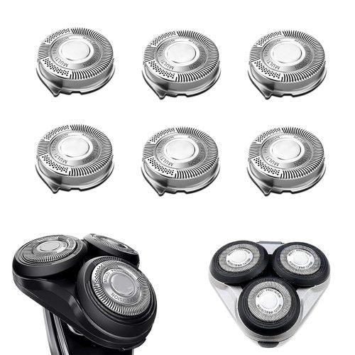 Philips Norelco SH50/52 Replacement Heads - Compatible with Series 5000 Electric Shavers | 6-Pack