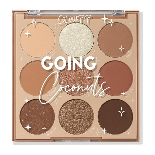 ColourPop Going Coconuts Eyeshadow Palette - Ultra-Pigmented Cool-Toned Neutrals | Long-Lasting 0.3 oz