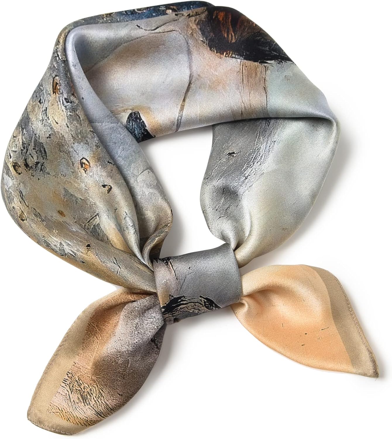 Skiennix 100% Mulberry Silk Scarf - Lightweight 25.6"x25.6" Women's Neckerchief Gift Wrapped