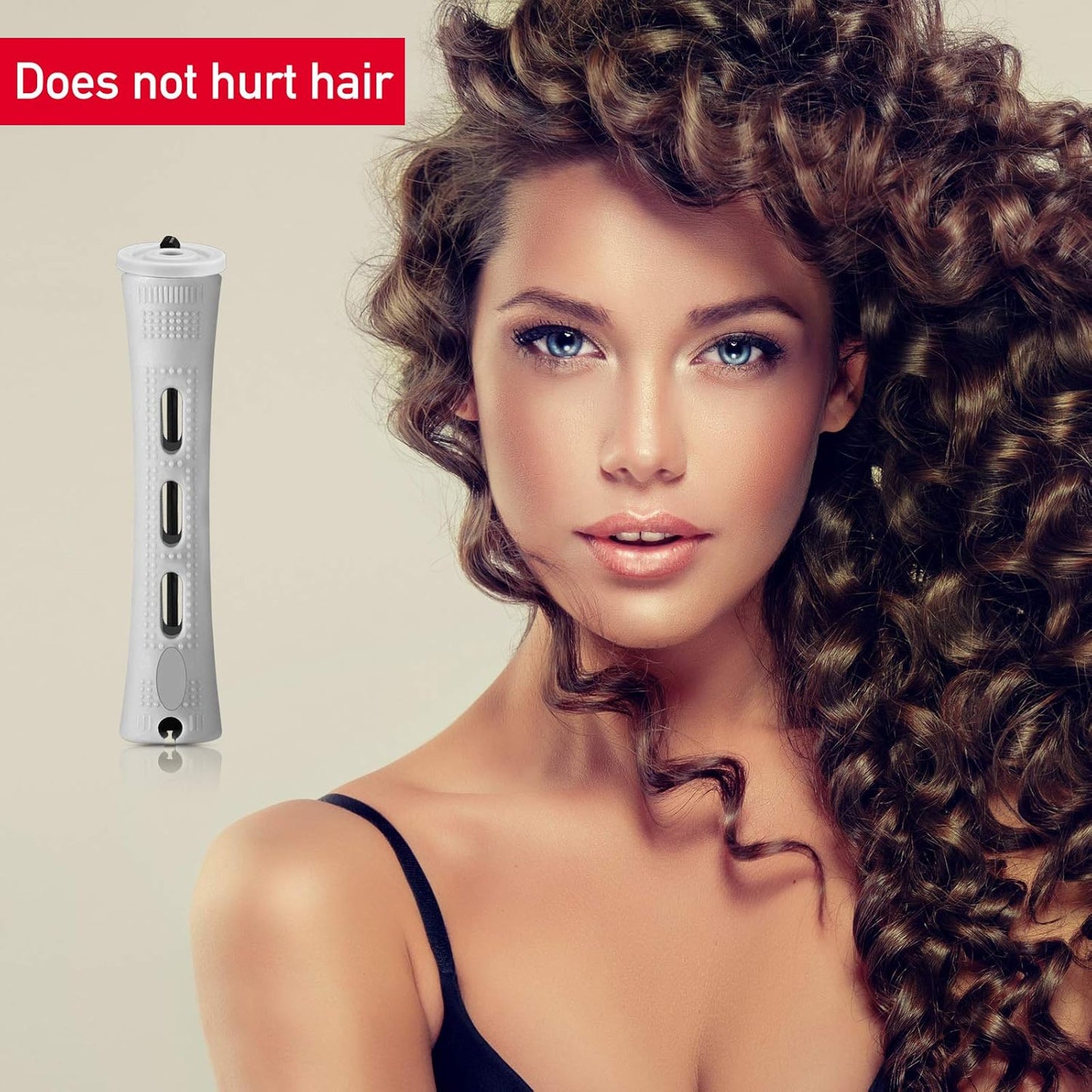 WILLBOND 60 Pcs Short Perm Rods - Non-Slip Plastic Hair Styling Tools for Natural Waves | 0.59 Inch, Gray