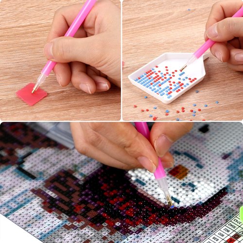 6PCS Plastic Diamond Art Painting Bead Sorting Trays (3.8 x 2.2 Inches), Accessories and Tools for DIY Crafts