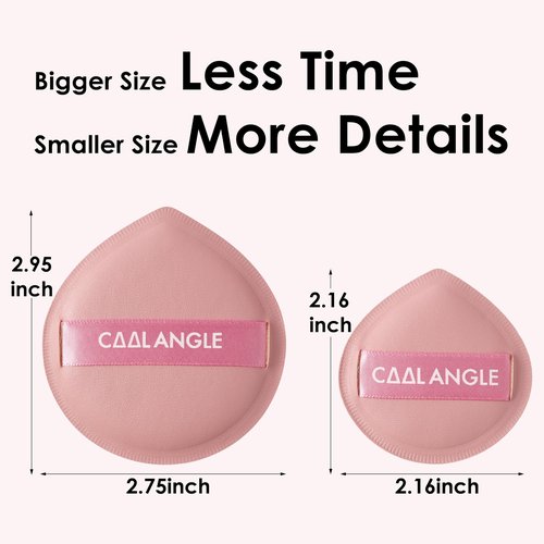 COOL-ANGLE 4Pack Pink Makeup Sponge For Foundation Concealer And Powder, Latex Free Blender Sponge For Natural And Easy Makeup Soft Long-lasting, Pack for 2X-Large and 2 Medium