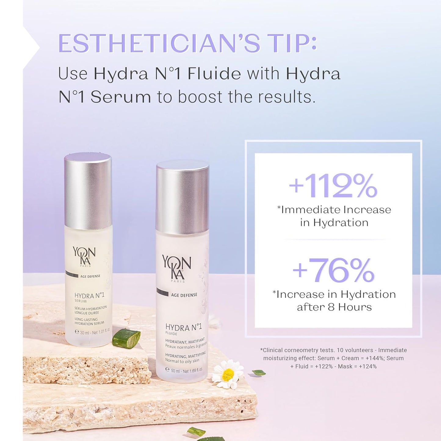 Yon-Ka Hydra No.1 Fluide - Lightweight Age Defense Moisturizer with Hyaluronic Acid | 1.69 fl oz | Paraben-Free for Normal & Oily Skin