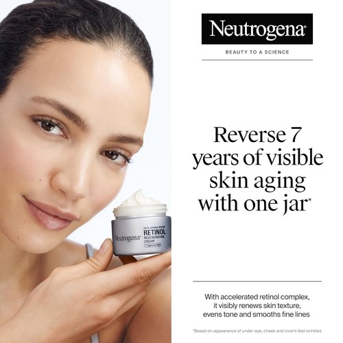Neutrogena Rapid Wrinkle Repair Face Moisturizer - Anti-Aging Retinol & Hyaluronic Acid, 1.7 oz | Free Hydro Boost Cleanser, 0.5 fl. oz