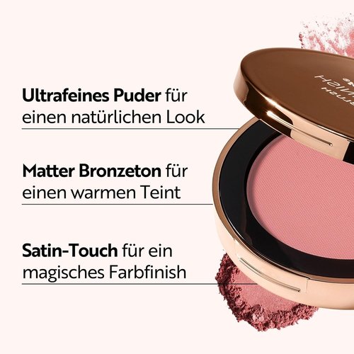 M. Asam Magic Finish Satin Blush - Peachy Rose Make-Up Powder with Hyaluronic Acid | 0.14 Oz for Radiant Cheeks