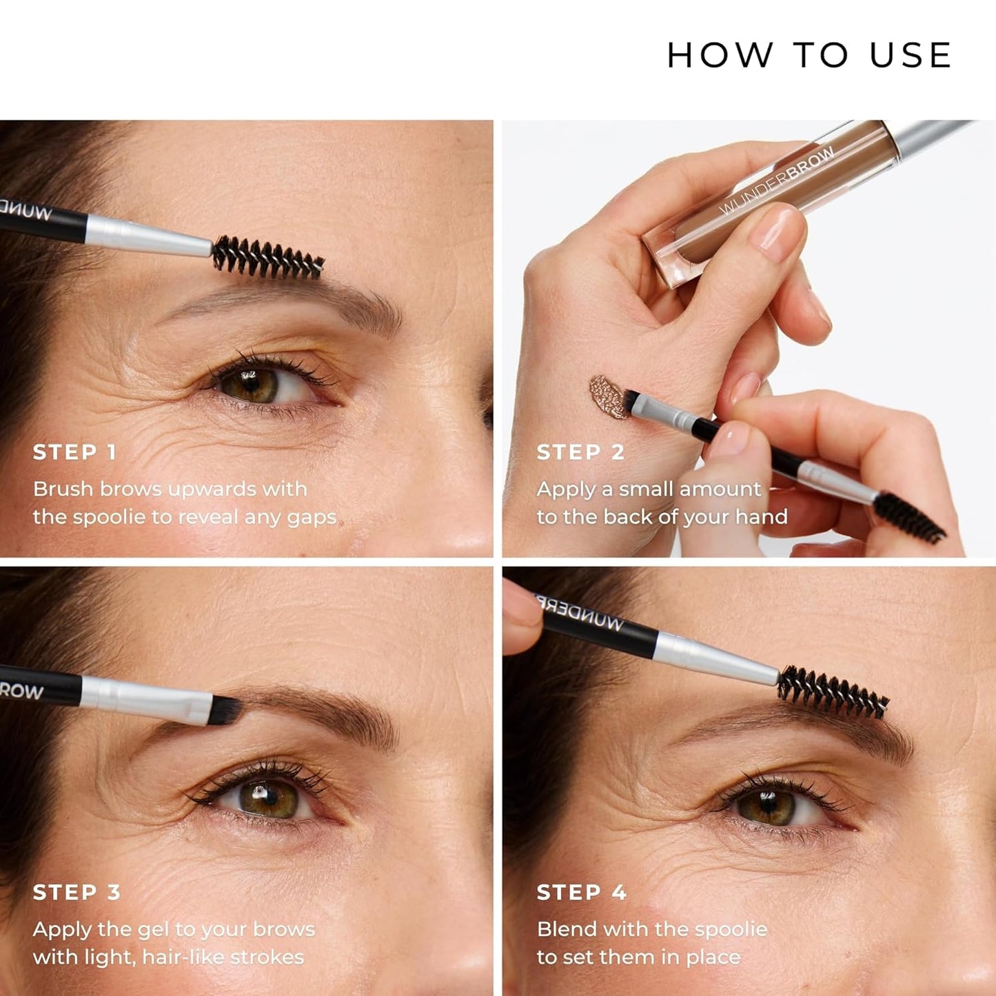 WUNDERBROW Eyebrow Gel - Waterproof & Smudgeproof Formula | Long Lasting Auburn Shade, Vegan & Cruelty-Free